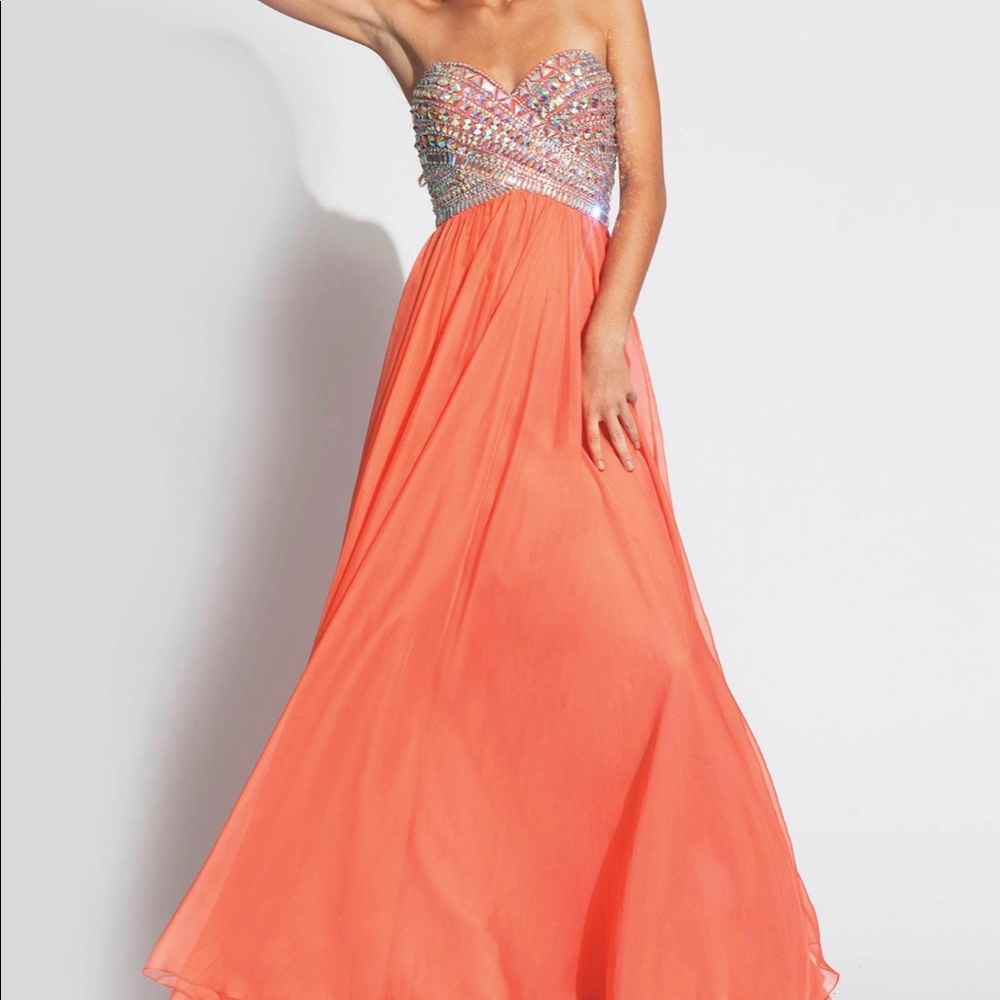 Strapless Jovani prom dress